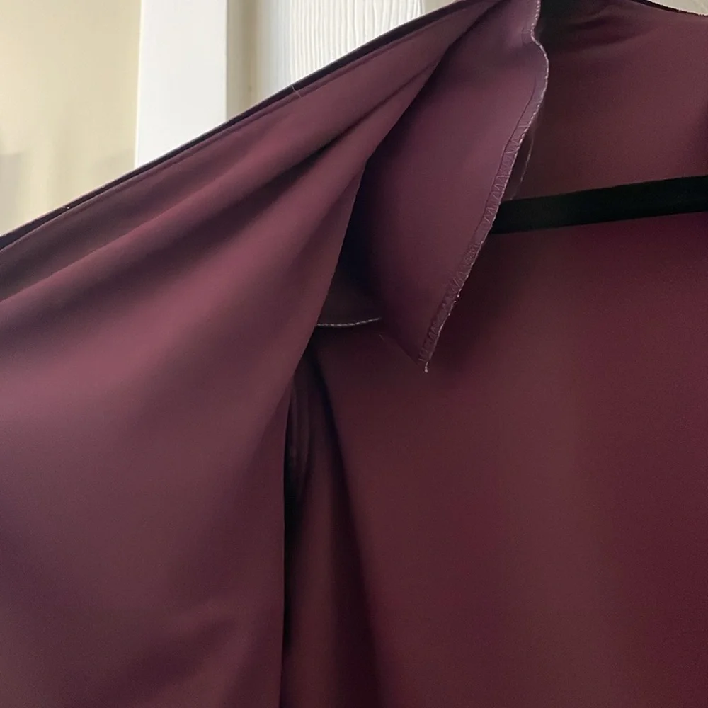 Vintage plum aubergine purple velvet beaded bolero shrug cropped cardigan - Picture 6 of 6